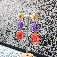 Charger l'image dans la galerie, Boucles d'oreilles - Les Bonnie mauve et rose