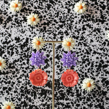 Charger l'image dans la galerie, Boucles d'oreilles - Les Bonnie mauve et rose