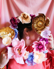 Charger l'image dans la galerie, Boucles d'oreilles - Les créoles dahlia vert