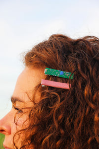 Barrette croco - Vert