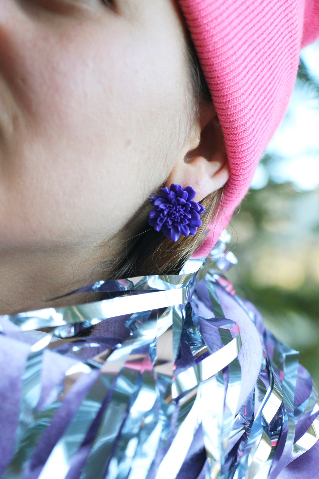 Boucles d'oreilles - Les Uma violet