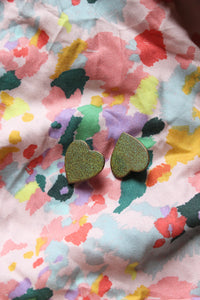 Boucles d'oreilles - Les corazones bronze irisé