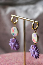 Charger l&#39;image dans la galerie, Boucles d&#39;oreilles - Les Julie mauve