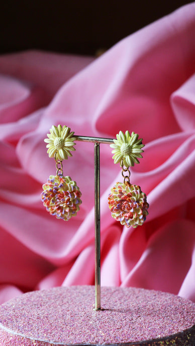 Boucles d'oreilles - Les Juliette jaune pastel