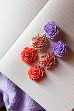 Charger l&#39;image dans la galerie, Boucles d&#39;oreilles - Les Rosalia rose &amp; mauve