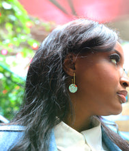 Charger l'image dans la galerie, Boucles d'oreilles - Les Aure mint terrazzo fluo, bronze &amp; mauve