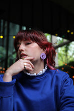 Charger l'image dans la galerie, Boucles d'oreilles - Les Baby Adèle mauve terrazzo