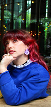 Charger l'image dans la galerie, Boucles d'oreilles - Les Baby Adèle mauve terrazzo