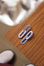 Charger l'image dans la galerie, Boucles d'oreilles - Les chainettes paillettes bleu pastel