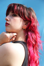 Charger l'image dans la galerie, Boucles d'oreilles - Les dahlia crème terrazzo multicolore