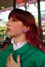 Charger l'image dans la galerie, Boucles d'oreilles - Les pâquerettes mauve