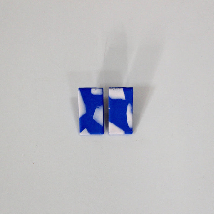 Boucles d'oreilles - Les Divas terrazzo bleu électrique