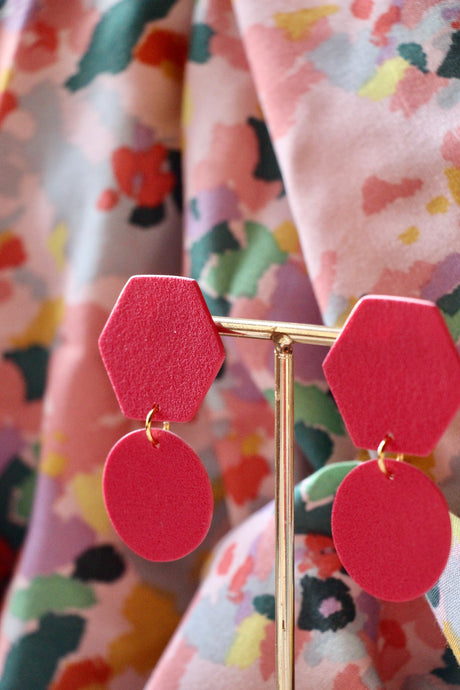 Boucles d'oreilles - Les Sonia rose granité