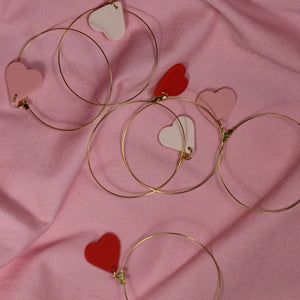 Boucles d'oreilles - Les Z'amours rose