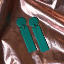 Charger l&#39;image dans la galerie, Boucles d&#39;oreilles - Les Gisèle vert émeraude